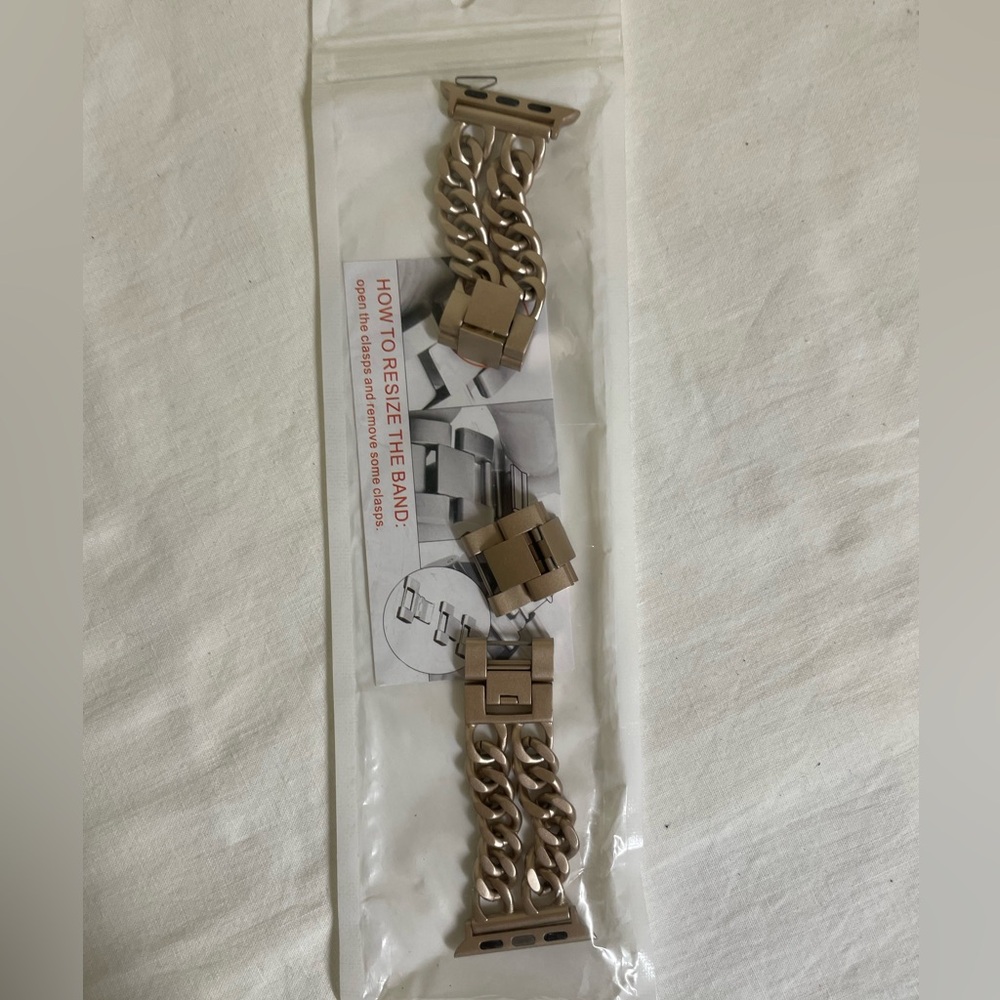 New Never Worn Secbolt Stainless Steel Band for Apple Watch 38mm Gold